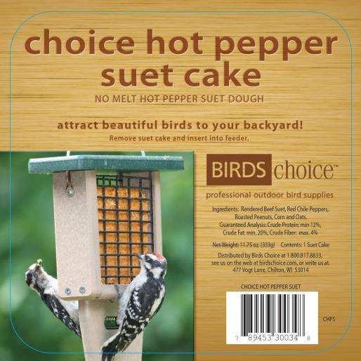 Choice Hot Pepper Suet Cake 12/Pack